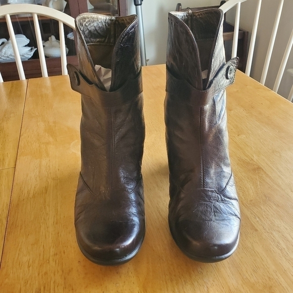 Romika Distressed Brown Leather Boots sz 38 - Picture 3 of 10